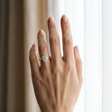 Yellow gold Round Solitaire Diamond Engagement Ring with Pave Band and Four-Prong Setting_28