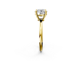 Yellow gold Round Solitaire Diamond Ring with 4-Prong Setting on a Classic Band_25