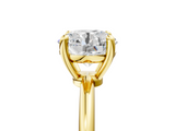 Yellow gold Round Solitaire Diamond Ring with 4-Prong Setting on a Classic Band_28