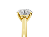Yellow gold Round Solitaire Diamond Ring with Four-Prong Setting and Classic Band_9