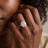 Yellow gold Round Solitaire Diamond Ring with Six-Prong Setting on a Classic Band_14