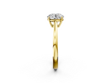 Yellow gold Round Solitaire Diamond Ring with Split Shank and Four-Prong Setting_25