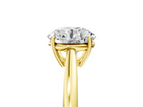 Yellow gold Round Solitaire Diamond Ring with Split Shank and Four-Prong Setting_25