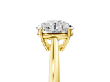 Yellow gold Round Solitaire Diamond Ring with Split Shank and Four-Prong Setting_28