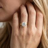Yellow gold Round Solitaire Diamond Ring with Tapered Band and Four-Prong Setting_14