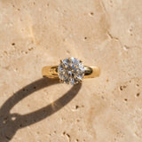 Yellow gold Round Solitaire Diamond Ring with Tapered Band and Four-Prong Setting_15