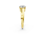 Yellow gold Round Solitaire Diamond Ring with Tapered Band and Four-Prong Setting_54