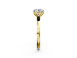 Yellow gold Round Solitaire Diamond Ring with Thin Band and Four-Prong Setting_25