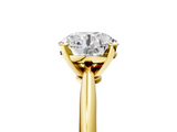 14K Yellow Gold 2.06 Carat E VS1 Round Solitaire Engagement Ring with Classic Band and Four-Prong Setting
