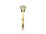 Yellow gold Round Solitaire Engagement Ring with Four-Prong Setting and Classic Band 3