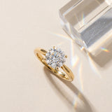 Yellow gold Round Solitaire Engagement Ring with Four-Prong Setting and Classic Band_15