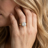 Yellow gold Round Solitaire Engagement Ring with Four-Prong Setting and Tapered Band_15