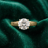 Yellow gold Round Solitaire Engagement Ring with Four-Prong Setting and Tapered Band_16