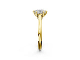 Yellow gold Round Solitaire Engagement Ring with Six-Prong Setting and Classic Band 2