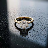 Yellow gold Round Solitaire Engagement Ring with Six-Prong Setting and Classic Band_15