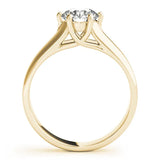 Yellow gold Round Solitaire Engagement Ring with Six-Prong Setting and Comfort Fit Band 2