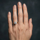 Yellow gold Round Solitaire Engagement Ring with Six-Prong Setting and Tapered Band_12
