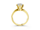 Yellow gold Round Solitaire Engagement Ring with Six-Prong Setting and Tapered Band_17