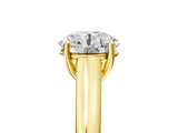 Yellow gold Round Solitaire Engagement Ring with Tapered Band and Four-Prong Setting_12