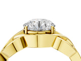 Yellow gold Round Solitaire Intertwined Band Prong Setting Ring_10