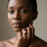 Yellow gold Round Solitaire Pavé Band Prong Setting Ring_13