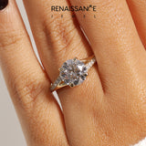 Yellow gold Round Solitaire Pavé Band with Four-Prong Setting_64