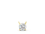 Yellow gold Round Solitaire Pendant with Four-Prong Basket Setting_13