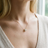 Yellow gold Round Solitaire Pendant with Four-Prong Basket Setting_17
