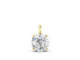 Yellow gold Round Solitaire Pendant with Four-Prong Setting_29