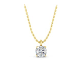 Yellow gold Round Solitaire Pendant with Four-Prong Setting_30