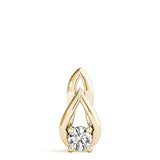 Yellow gold Round Solitaire Prong-Set Diamond Pendant 1