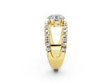 Yellow gold Round Solitaire Split Shank Pave Diamond Ring_75