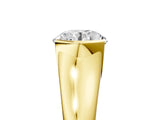 Yellow gold Round Solitaire Tension Set Diamond Ring with Split Shank Band_29