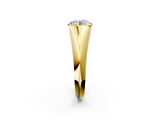 Yellow gold Round Solitaire Tension Set Diamond Ring_23