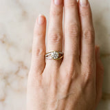 14K Yellow Gold 5.04 Carat F VVS2 Round Solitaire Tension-Set Diamond Split Shank Ring