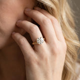 Yellow gold Round Solitaire Twisted Band with Four-Prong Setting_8