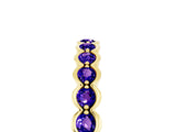 Yellow gold Round Tanzanite Bezel Set Eternity Band_12