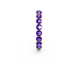Yellow gold Round Tanzanite Eternity Band with U-Prong Setting_32