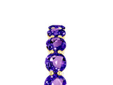 Yellow gold Round Tanzanite Eternity Band with U-Prong Setting_35