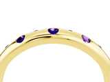 Yellow gold Round Tanzanite Flush-Set Comfort Fit Band_10