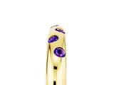 Yellow gold Round Tanzanite Flush-Set Comfort Fit Band_11