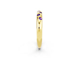 Yellow gold Round Tanzanite Flush-Set Comfort Fit Band_8