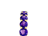 Yellow gold Round Tanzanite Half-Eternity Prong-Set Band_11