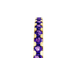 Yellow gold Round Tanzanite Pavé Set Eternity Band with Micro Prong Setting_11