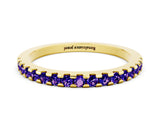 Yellow gold Round Tanzanite Pavé Set Eternity Band with Micro Prong Setting_6