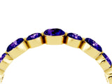 Yellow gold Round Tanzanite Scalloped Prong Set Eternity Band_22