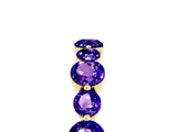 Yellow gold Round Tanzanite Scalloped Prong Set Eternity Band_23