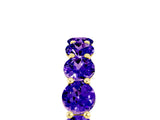 Yellow gold Round Tanzanite Shared Prong Eternity Band_11