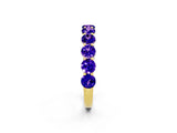 Yellow gold Round Tanzanite Shared Prong Eternity Band_8