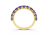 Yellow gold Round Tanzanite Shared Prong Eternity Band_9